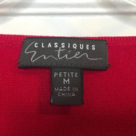 Classiques Entier | Red Square-Neck Silk Sweater - Picture 5 of 7